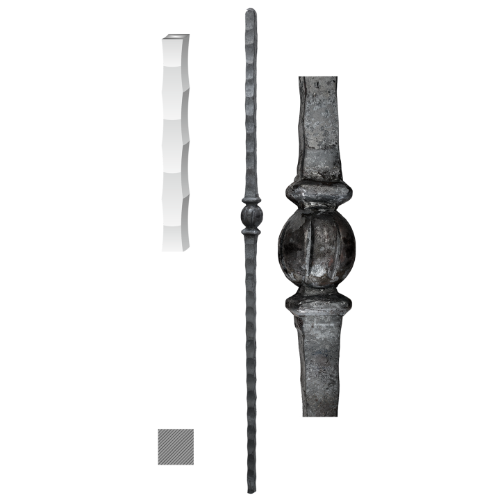 Tyč 25 x 25 x 1200 mm