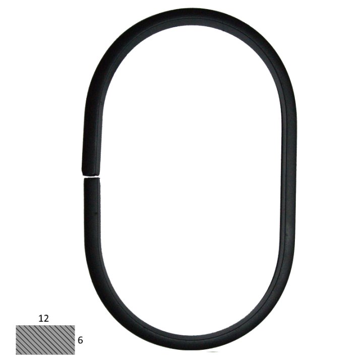 Ovál 12x6 mm, 120x200 mm