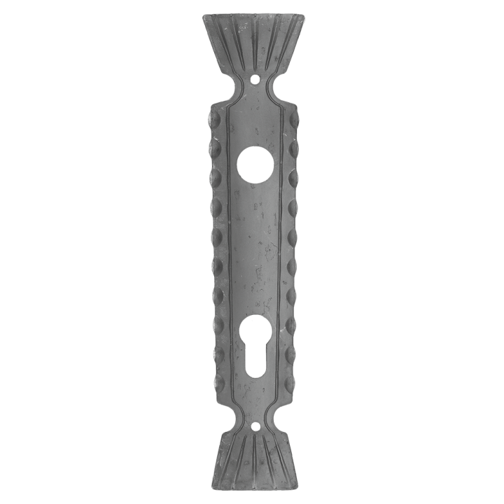 Štítek s děrami 260x56x4 mm, rozteč 90 mm, otvor na kliku 20 mm