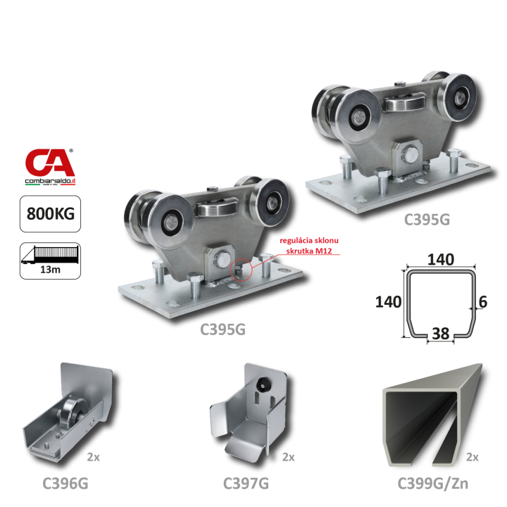 GRANDE samonos do 800 kg, profil 140 x 140 x 6000 mm