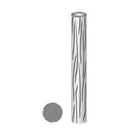 Tyč kruhová plná 16-20 mm, černá, zdobená vzor réva, 1100 mm