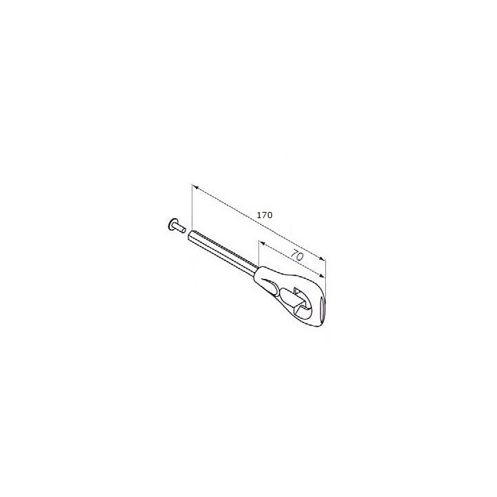Adaptér s okem L-170 mm