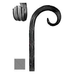 Kovaný prvek 12x12 mm 200x75 mm hladký