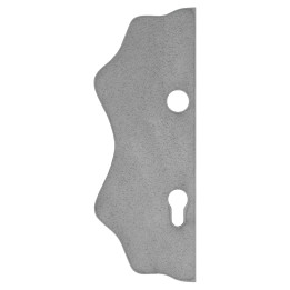 Štít 250x95x3 mm s otvory, rozteč 90 mm, otvor pro kliku ø 19,5 mm, hladký, pro zámek ZM90/80