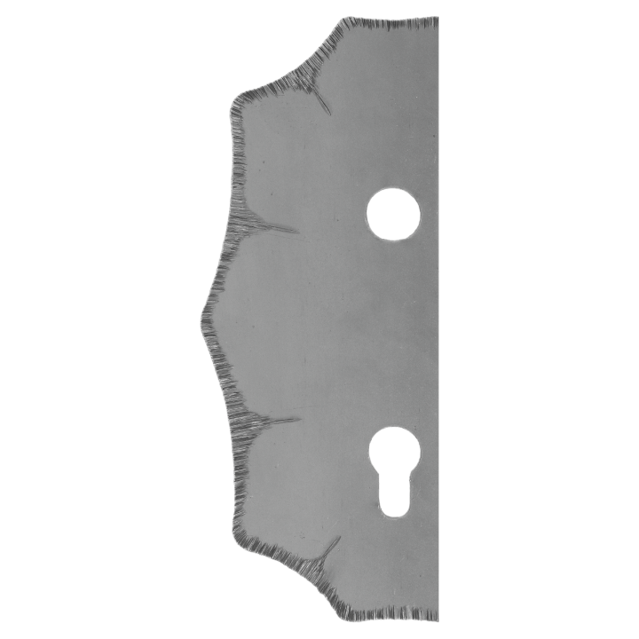 Štít 230x93x3 mm s otvory, rozteč 90 mm, otvor pro kliku Ø 19,5 mm, zdobený, levý (ZM90/80)