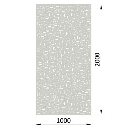 Perforovaný plech 1000x2000x1.5mm čtvercové otvory pozink