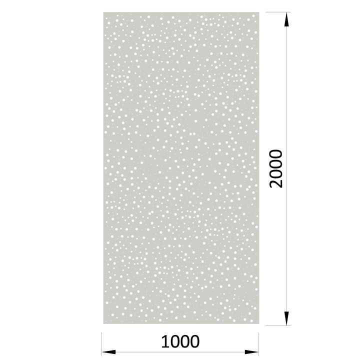 Perforovaný plech 1000x2000x1.5mm kruhové otvory pozink