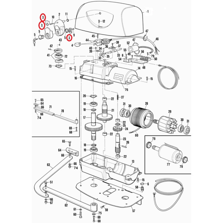 Krytka zámku PPD1011A.45401 pro HYPPO/SIGNO, RAL7016 (v kitu PRHY01)