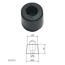Doraz gumový průměr 24 mm, H-18 mm