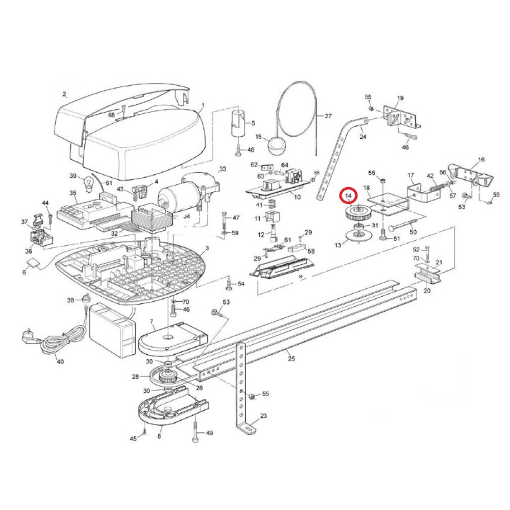 Kolo pro SPIN21/SPIN22/SPIN23 (PPD0553R01.4540)