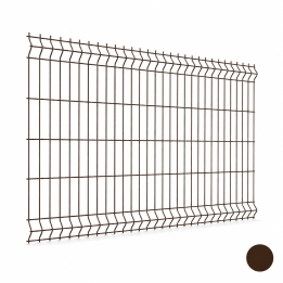 Plotový panel 3D OPTIMAL 4/4, hnědý