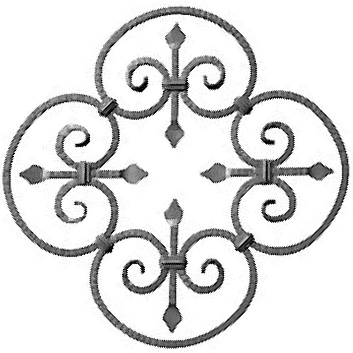 Kovářský ornament H 590 x L 590 mm, 12 x 12 mm
