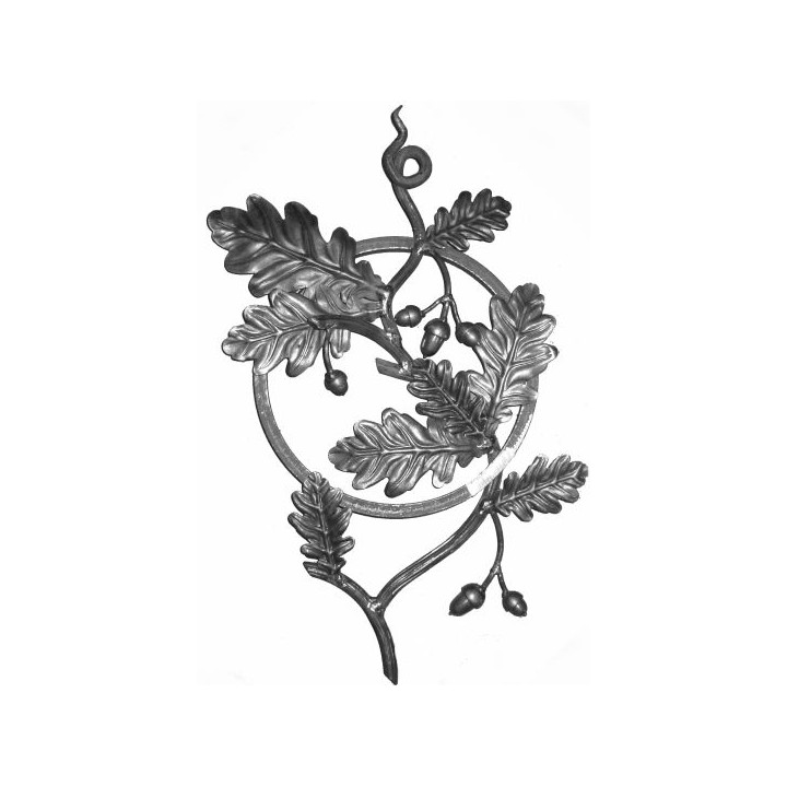 Kovářský ornament H 490 x L 330 mm, 250 mm, 12 x 12 mm