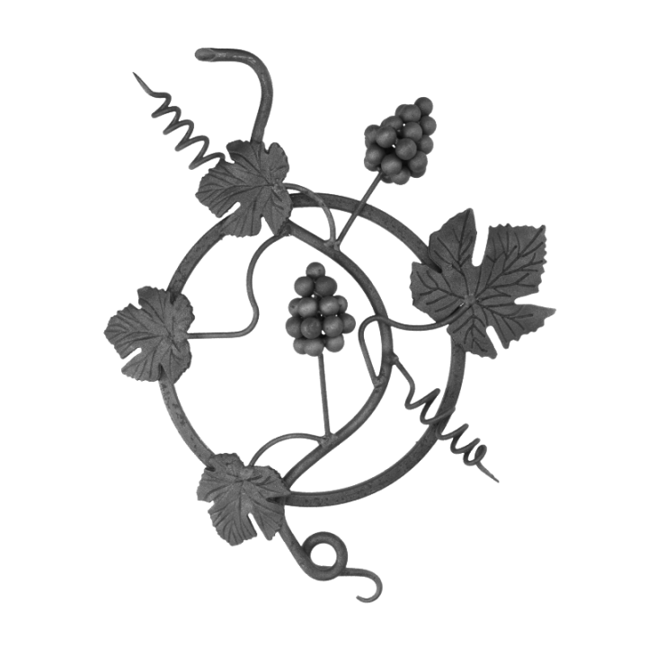 Kovářský ornament H 500xL 350 mm, 24 cm ø