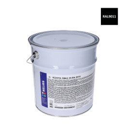 Emailový nátěr REZISTOL VA na zinek černá RAL 9011, polomatná, 5 kg