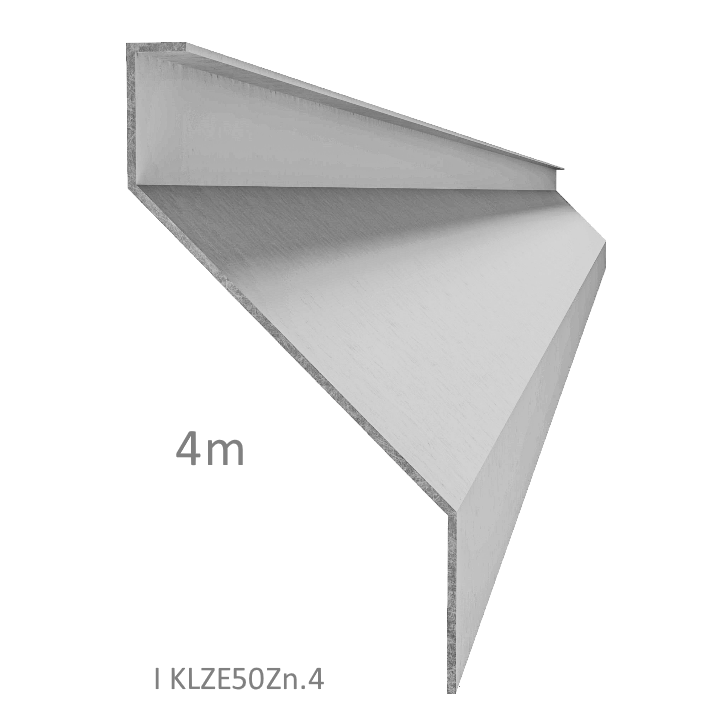 Z-profil lamela 4000 mm, s vyztuženou hranou 10 mm