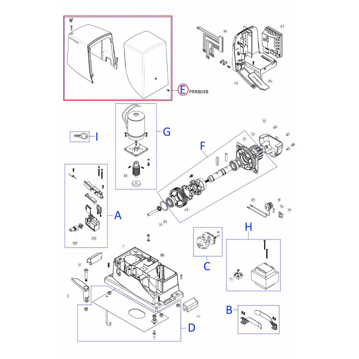 Kit PRRB03B krytů pro RB600