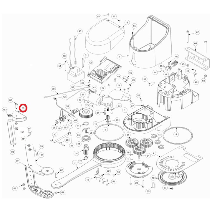 Úchyt páky pro HYKE/HOP/POP (PMD1144R01.46103)