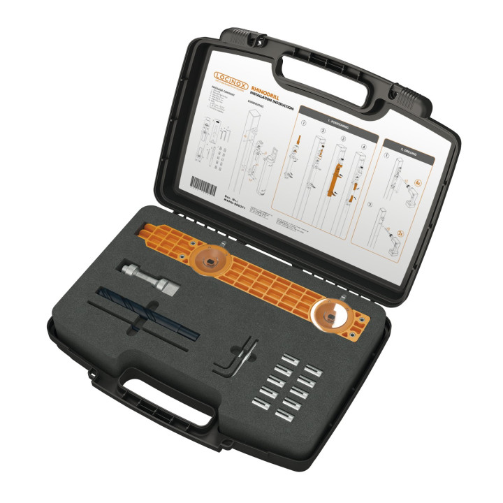 Sada nářadí LOCINOX® RHINODRILL pro montáž zavírače vrat RHINO (LOCINOX® RHINODRILL)