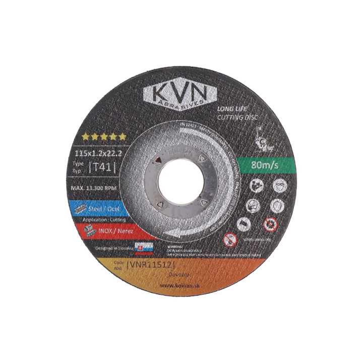 Řezný kotouč profesionální na nerez 115 x 1,2 x 22,2 mm