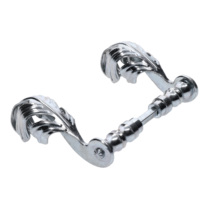 Klika 130x70 mm, průměr osazení 19 mm, bílý zinek, pár