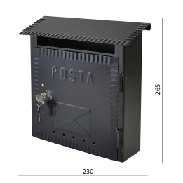 Poštovní schránka H 230 x L 270 x W 70 mm