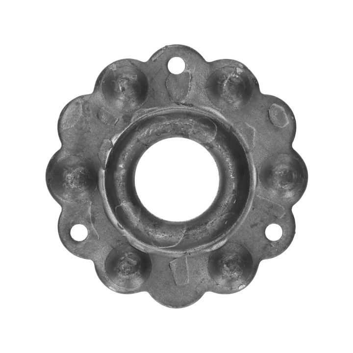 Štítek ke klice zdobený 65 mm, tloušťka 2 mm, otvor 20 mm