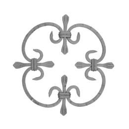 Kovářský ornament H 250 x L 250 mm, 8 x 8 mm