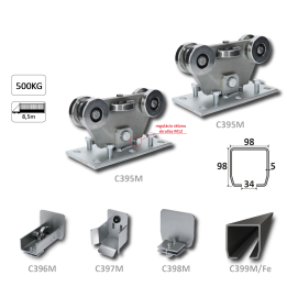 Samonos MEDIO do 500 kg (profil 98 x 98 x 6000 mm, Fe)