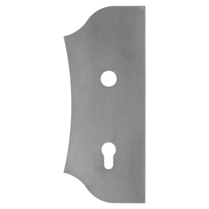 Štít 250x104x3 mm s otvory (otvor pro kliku ø 19,5 mm), hladký, oboustranný (levý i pravý), pro zámek ZM90/80