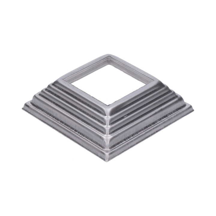 Krytka plechová 100 x 100 x 29 mm, díra 52 x 52 mm