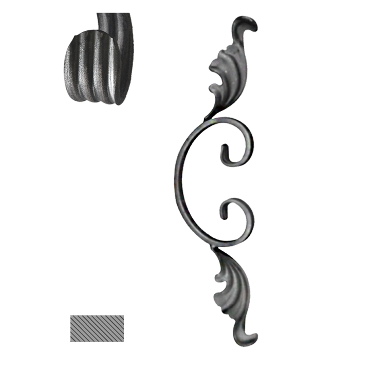Céčko KC003 s listy 1261, 320 x 80 mm, 12 x 6 mm