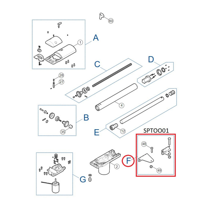 Set ramena pro TOO3000 (SPAMG210B00)