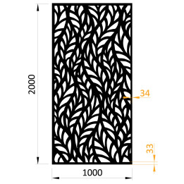 Plech vzor 1295 1000x2000x2,5mm bez povrchové úpravy