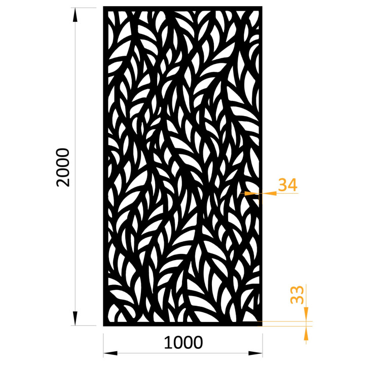 Plech vzor 1295 1000x2000x2,5mm bez povrchové úpravy