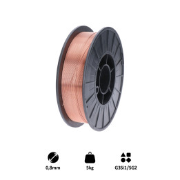 Drát svářecí ø 0,8mm - MIG/MAG(CO2), G3Si1/SG2, 5kg