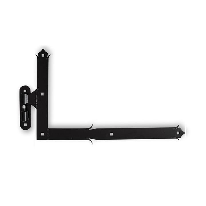 Kování ozdobné spodní 400x650 mm s čapem, profil 50x5 mm, černá barva