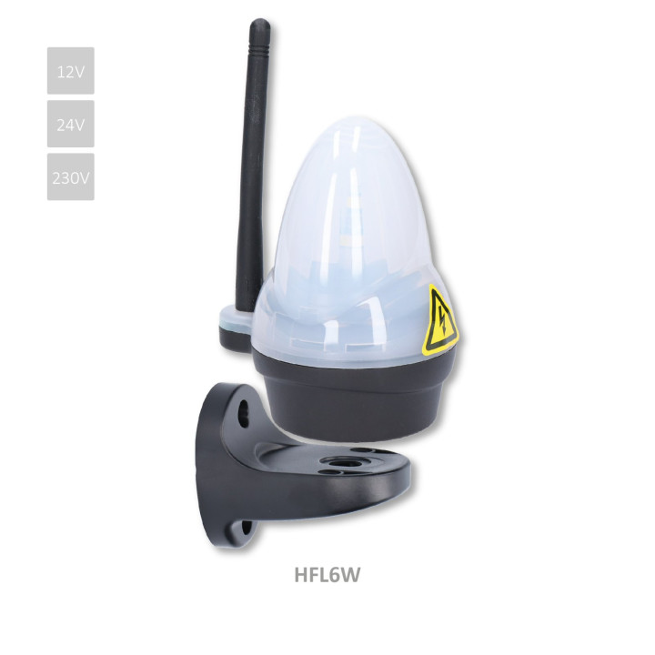 LED lampa 12/24/230V se zabudovanou anténou, 739 lux