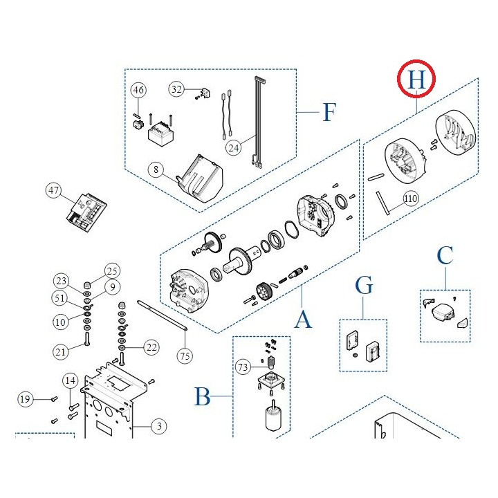 Sestava držáků ramena SBAR/XBAR (PRXB04)