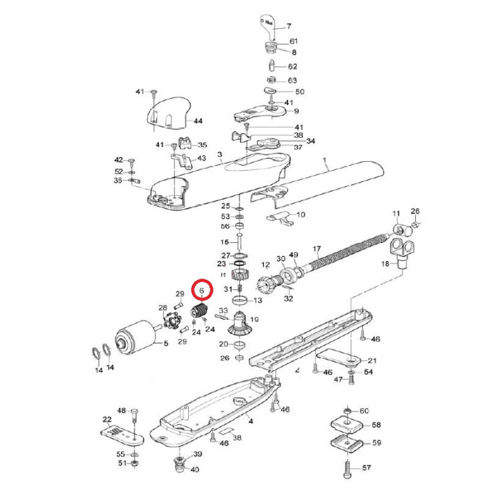 Šnekové kolo převodovky pro WINGO 24V (PMD1095R02.4610)