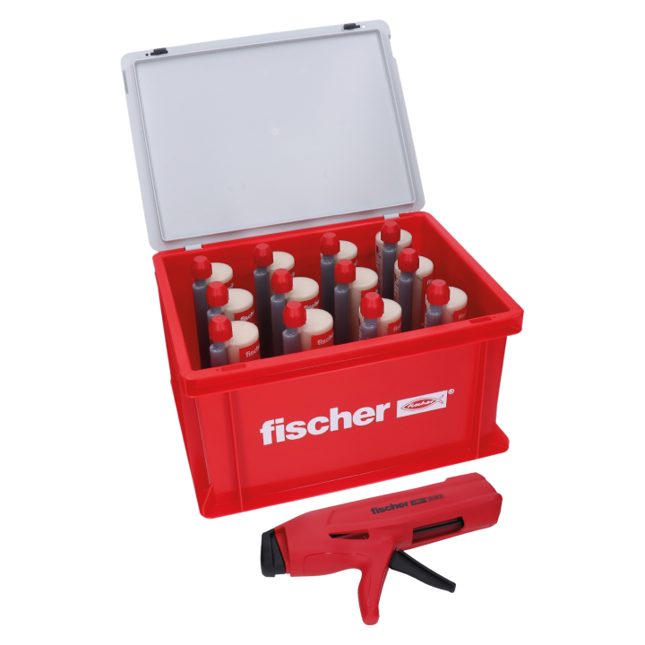 Montážní box Fischer HWK s 12 x chemickou maltou Fischer FIS V Plus 360 + pistole zdarma