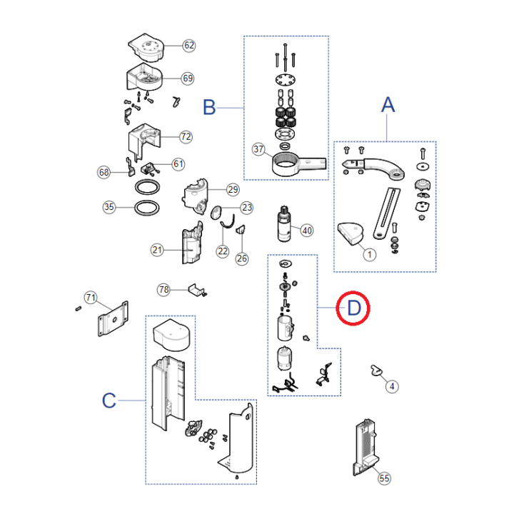 Motorek 24 V SET SPWL1024001 pro WALKY