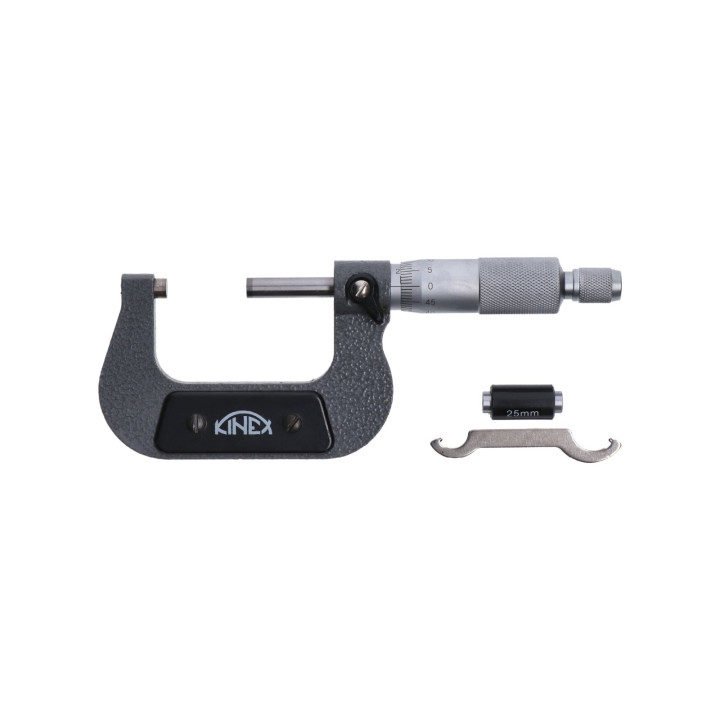 Mikrometr strmeňový KINEX 25-50 mm/0,01mm (ČSN 25 1420, DIN 863)