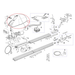 Kryt pohonu RAL7016 pro SPIDO/SPIDER (PPD0124C.4540)