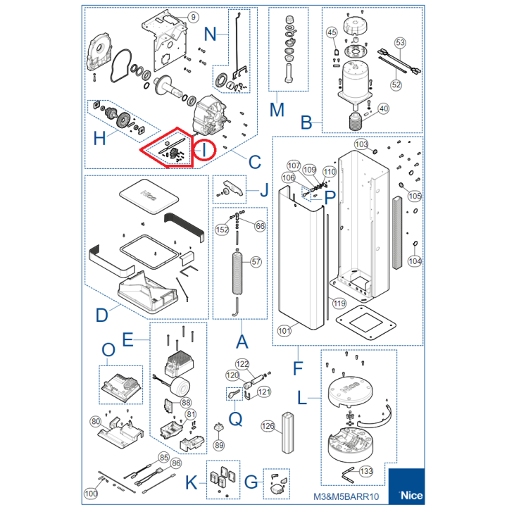 Převodovka SPAMG087A00A pro M-BAR