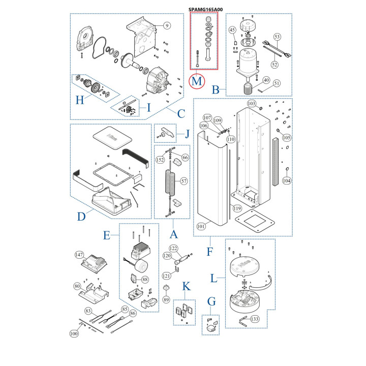 Mechanická stopka SPAMG165A00 kit pro Lbar