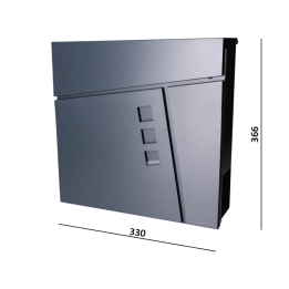 Poštovní schránka max A4 (RAL 7016)