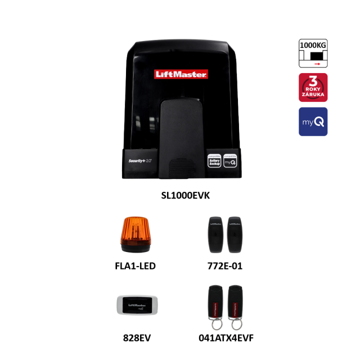 Pohon LiftMaster SL1000EVK-03 s MyQ rozhraním 828EV