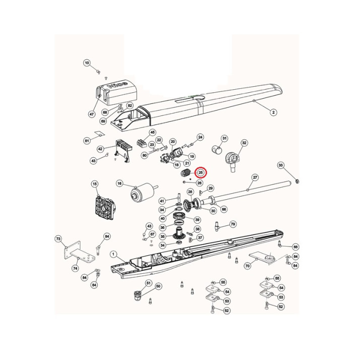 Slimák pro TO40/5024/HS, TTN3724HS/6024HS (PMD1655R04.4610)
