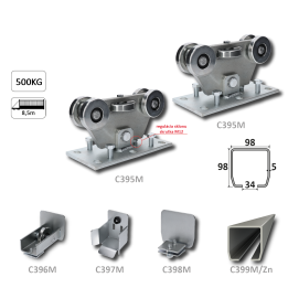 MEDIO samonos do 500 kg, profil 98 x 98 x 6000 mm, Zn